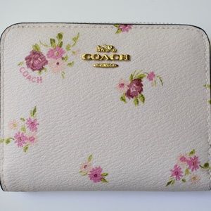 Small Coach Wallet with Floral Detail
